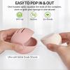 Fauxomor 2 Pcs Makeup Sponge Holder,Double-Sided Breathable Silicone Beauty Make Up Blender Case for Travel or Daily,Shatterproof Make-up Travel Case Quick Drying Easy to Carry,Black+Pink view 2