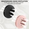 Fauxomor 2 Pcs Makeup Sponge Holder,Double-Sided Breathable Silicone Beauty Make Up Blender Case for Travel or Daily,Shatterproof Make-up Travel Case Quick Drying Easy to Carry,Black+Pink view 3