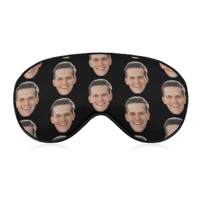 Custom Sleep Mask Personlized Eye Mask Design Your Own Picture Text Adjustable Soft Eye Masks Eyeshade Blindfold for Women Men Airplane Travel Sleeping (Style1)