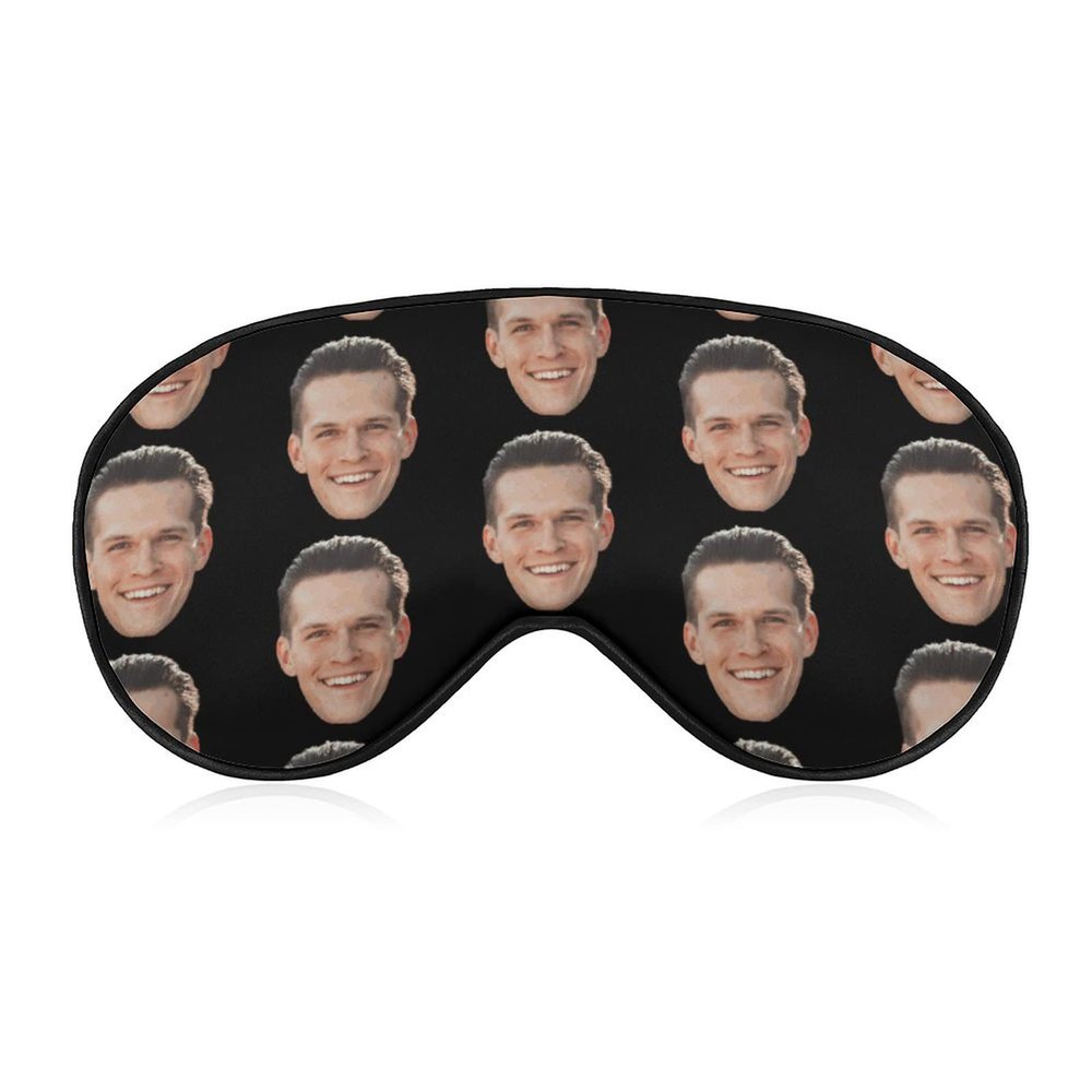 Custom Sleep Mask Personlized Eye Mask Design Your Own Picture Text Adjustable Soft Eye Masks Eyeshade Blindfold for Women Men Airplane Travel Sleeping (Style1)