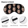Custom Sleep Mask Personlized Eye Mask Design Your Own Picture Text Adjustable Soft Eye Masks Eyeshade Blindfold for Women Men Airplane Travel Sleeping (Style1) view 3