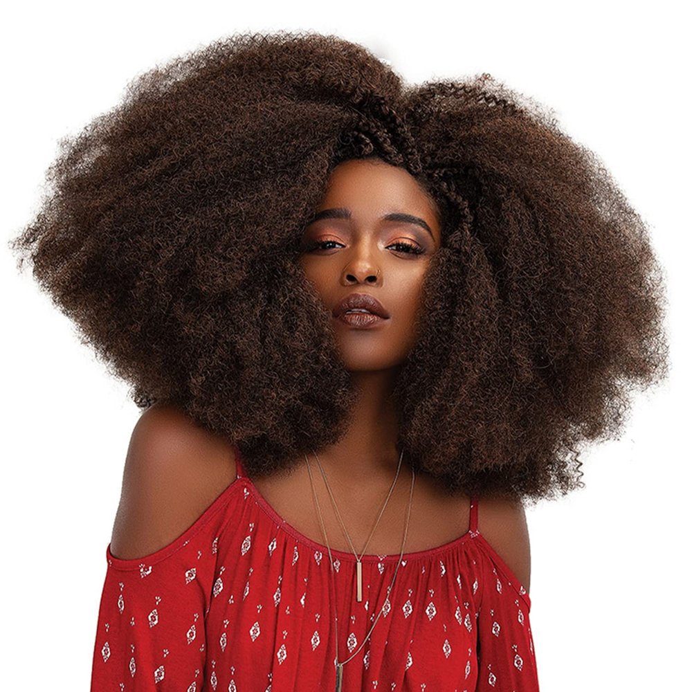 Janet Collection Braids Nala Tress 2X Afro Kinky Bulk 48" (pack of 4, 1B)