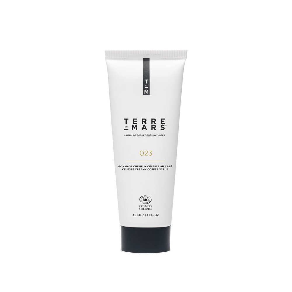 TERRE DE MARS Celeste Creamy Face coffee scrub Cosmos Organic Certified Infused With Coffee Powder, Shea Butter, Sunflower, Protects, Exfoliates and Revitalize Your Face with Antioxidants, 40ml