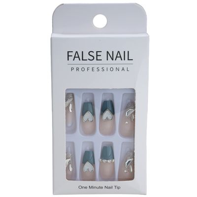 24 Pieces False Nail Patch, Fake Nails Noble And Elegant, With Bricks And Glue (Type B)