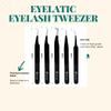 GENERIC Tweezers For Eyelash Extensions Tweezers Set of 5, Japanese Stainless Steel, Straight Curved 45 90 Degree Volume Eyelash Tweezers - BLACK view 2