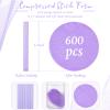 Foaincore 600 Pieces Compressed Facial Sponge Round Facial Sponge for Estheticians Face Sponges for Cleansing Face Wash Pads Disposable Sponges for Women Spa Exfoliating Cleansing(Purple) view 2