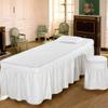  Hotel Cosmetic Bed Valance Sheet Massage Couch Table Skirt Cover 190x70cm, White view 2