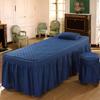 Hotel Cosmetic Bed Valance Sheet Massage Couch Table Skirt Cover 190x70cm, Blue view 2