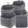 32 Pcs Makeup Remover Pads 5 x 5 Inch Soft Reusable Cloths for Eye Face Cloth Microfiber Washable Makeup Remover Towel Removal Cleaning Cloth for Women(Gray) view 1