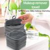 32 Pcs Makeup Remover Pads 5 x 5 Inch Soft Reusable Cloths for Eye Face Cloth Microfiber Washable Makeup Remover Towel Removal Cleaning Cloth for Women(Gray) view 3