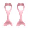 2pcs Eyelash Eyeliner Guard Aid Lower Silicone Comb Shield Pink Eye in Curler Tool Applicator Mermaid Women Upper Lash Stencils Mascara Brush Makeup Drawing for view 1