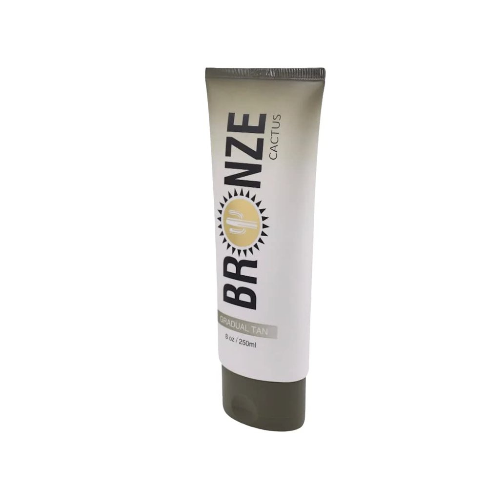 Bronze Cactus Gradual Tan Self-Tanner  Plum-Scented Cream for Face & Body | Vegan, Hydrating & Moisturizing | Buildable Natural Glow | Suitable for All Skin Types | 8 oz
