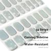 NAILOG Semi Cured Gel Strips, 34 pcs Salon-Quality Stickers, Long Lasting Wraps for Women With Soft Gel Finish | Shimmery Stars view 3
