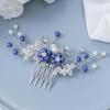 Latious Blue Wedding Hair Comb Pearl Hair Clip Bridal Hair Accessories for Women and Girls view 1