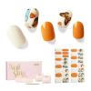 NAILOG Semi Cured Gel Nail Strips, 34 pcs Salon-Quality Gel Nail Stickers, Long Lasting Nail Wraps for Women with Soft Gel Finish | Butterflies view 1