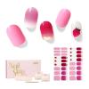 NAILOG Semi Cured Gel Nail Strips, 34 pcs Salon-Quality Gel Nail Stickers, Long Lasting Nail Wraps for Women with Soft Gel Finish | Strawberry Love view 1