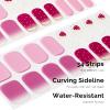 NAILOG Semi Cured Gel Nail Strips, 34 pcs Salon-Quality Gel Nail Stickers, Long Lasting Nail Wraps for Women with Soft Gel Finish | Strawberry Love view 3