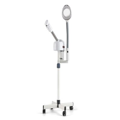 Beautynao 2 in 1 Facial Steamer 5X Magnifying Lamp Rolling On Wheels Professional Spa Beauty Salon for Skin Care(White)