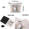 G2TUP Silkie Chicken Lover Gift Who Loves Silkie Chickens Makeup Bag Silkie Chicken Owner Cosmetic Bag Crazy Chicken Lady Zipper Travel Bag (Who Loves Silkie Chickens White Bag) view 3