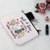 G2TUP Silkie Chicken Lover Gift Who Loves Silkie Chickens Makeup Bag Silkie Chicken Owner Cosmetic Bag Crazy Chicken Lady Zipper Travel Bag (Who Loves Silkie Chickens White Bag) view 4