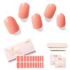 NAILOG Semi Cured Gel Nail Strips (20 Extra Long Stickers/Wraps) | Glossy & Long Lasting Soft Gel Finishing, Coral view 1
