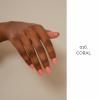 NAILOG Semi Cured Gel Nail Strips (20 Extra Long Stickers/Wraps) | Glossy & Long Lasting Soft Gel Finishing, Coral view 2