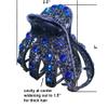 JCGY Set of 5 Crystal Jaw Clips Metal Claws for Thick Hair Combo 3 Styles 2 Sizes YY86410-GL26 view 2