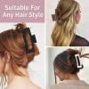 6 PCS 5 Inch Extra Large Claw Clips, Big Hair Clips for Thick Long Curly Hair, Durable Matte Strong Hold Hair Claw Clips, Non-slip Square Hair Clips for Women, Christmas Gifts view 2