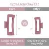 6 PCS 5 Inch Extra Large Claw Clips, Big Hair Clips for Thick Long Curly Hair, Durable Matte Strong Hold Hair Claw Clips, Non-slip Square Hair Clips for Women, Christmas Gifts view 3