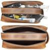 RUSTIC TOWN Leather Toiletry Bag for Men - Travel Shaving Ditty Kit - Bathroom Shower Toiletries Organizer - Leather Cosmetic Bag for Women (Antique Brown) view 4