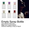 6pcs 50ML Empty Perfume Bottle, Glass Refillable Perfume Bottle, Spray Bottle Perfume Atomizer Dispenser, 6 Colors - Pink, Black, Gold, Red, Green, Purple view 2