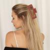 6 PCS 5 Inch Extra Large Claw Clips, Big Hair Clips for Thick Long Curly Hair, Durable Matte Strong Hold Hair Claw Clips, Non-slip Square Hair Clips for Women, Red Color, Christmas Gifts view 4