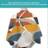 Multi-Color Splicing Polyester Barber Cape - Haircut Cape for Men, Hair Cutting Cape with Adjustable Neck for Hair Treatment - Cutting/Coloring/Perming - 55x63 Inch Retro Mid-Century Geometry view 4