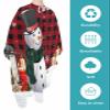 Merry Christmas Polyester Barber Cape - Haircut Cape for Men, Hair Cutting Cape with Adjustable Neck for Hair Treatment - Cutting/Coloring/Perming - 55x63 Inch Black-Red Plaid Snowmen Snowflakes view 2