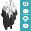 Abstract Art Polyester Barber Cape - Haircut Cape for Men, Hair Cutting Cape with Adjustable Neck for Hair Treatment - Cutting/Coloring/Perming - 55x63 Inch Black White Pattern Geometric Texture view 2