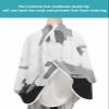 Abstract Art Polyester Barber Cape - Haircut Cape for Men, Hair Cutting Cape with Adjustable Neck for Hair Treatment - Cutting/Coloring/Perming - 55x63 Inch Black White Pattern Geometric Texture view 4