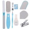 COHEALI Stainless Steel Foot Files Pedicure Kit 6pcs Set Dead Skin Remover Rasp Portable Foot File Set for Travel Home Use view 2