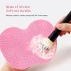 3PCS Makeup Brush Cleaning Mat, Silicone Foldable Makeup Mat Makeup Brushes Cleaner with 5 Suction Cups for Clean Makeup Brushes view 2