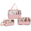 Surblue Toiletry Bag for Women Clear Cosmetics Bag Hanging Toiletry Bag for Men Waterproof Makeup Bags for Traveling Transparent Travel Organizer 3Pcs, Pink view 1