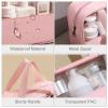 Surblue Toiletry Bag for Women Clear Cosmetics Bag Hanging Toiletry Bag for Men Waterproof Makeup Bags for Traveling Transparent Travel Organizer 3Pcs, Pink view 4