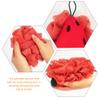 LALAFINA Shower Sponge Cute Fruit Bath Loofahs Watermelon Mesh Pouf Cartoon Body Scrubber Balls Shower Soft Mesh Pouf Shower Puffs for Kids Adults view 3