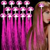 30 Pack Pink LED Lights Hair Light-Up Fiber Optic LED Hair Barrettes Extensions Light Flashing Hair Braid Barrettes Glow In The Dark Hair Clips for July 4th Party,Festival Party,Bar Concert view 1