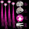 30 Pack Pink LED Lights Hair Light-Up Fiber Optic LED Hair Barrettes Extensions Light Flashing Hair Braid Barrettes Glow In The Dark Hair Clips for July 4th Party,Festival Party,Bar Concert view 2