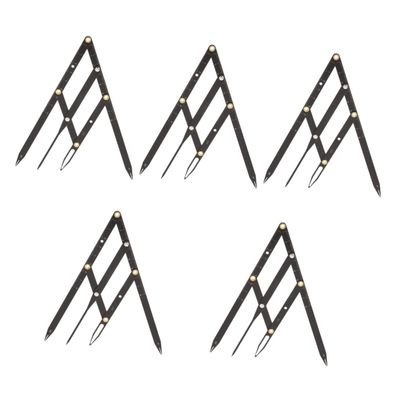 5 pcs Steel Ruler Positioning Metal Caliper Eyebrow Measuring Permanent Point Flexible Microblading Stainless Golden Measure Shaping Black Second for Makeup Divider Sliding Ratio