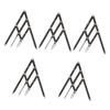 5 pcs Steel Ruler Positioning Metal Caliper Eyebrow Measuring Permanent Point Flexible Microblading Stainless Golden Measure Shaping Black Second for Makeup Divider Sliding Ratio view 1