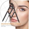 5 pcs Steel Ruler Positioning Metal Caliper Eyebrow Measuring Permanent Point Flexible Microblading Stainless Golden Measure Shaping Black Second for Makeup Divider Sliding Ratio view 2