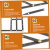 5 pcs Steel Ruler Positioning Metal Caliper Eyebrow Measuring Permanent Point Flexible Microblading Stainless Golden Measure Shaping Black Second for Makeup Divider Sliding Ratio view 4