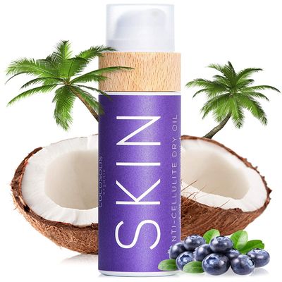 COCOSOLIS SKIN Anti-Cellulite Massage Oil XL | Organic Oil for Skin Tightening Cellulite Treatment | Corrects Orange Peel Skin | Natural Ingredients & Vitamin E