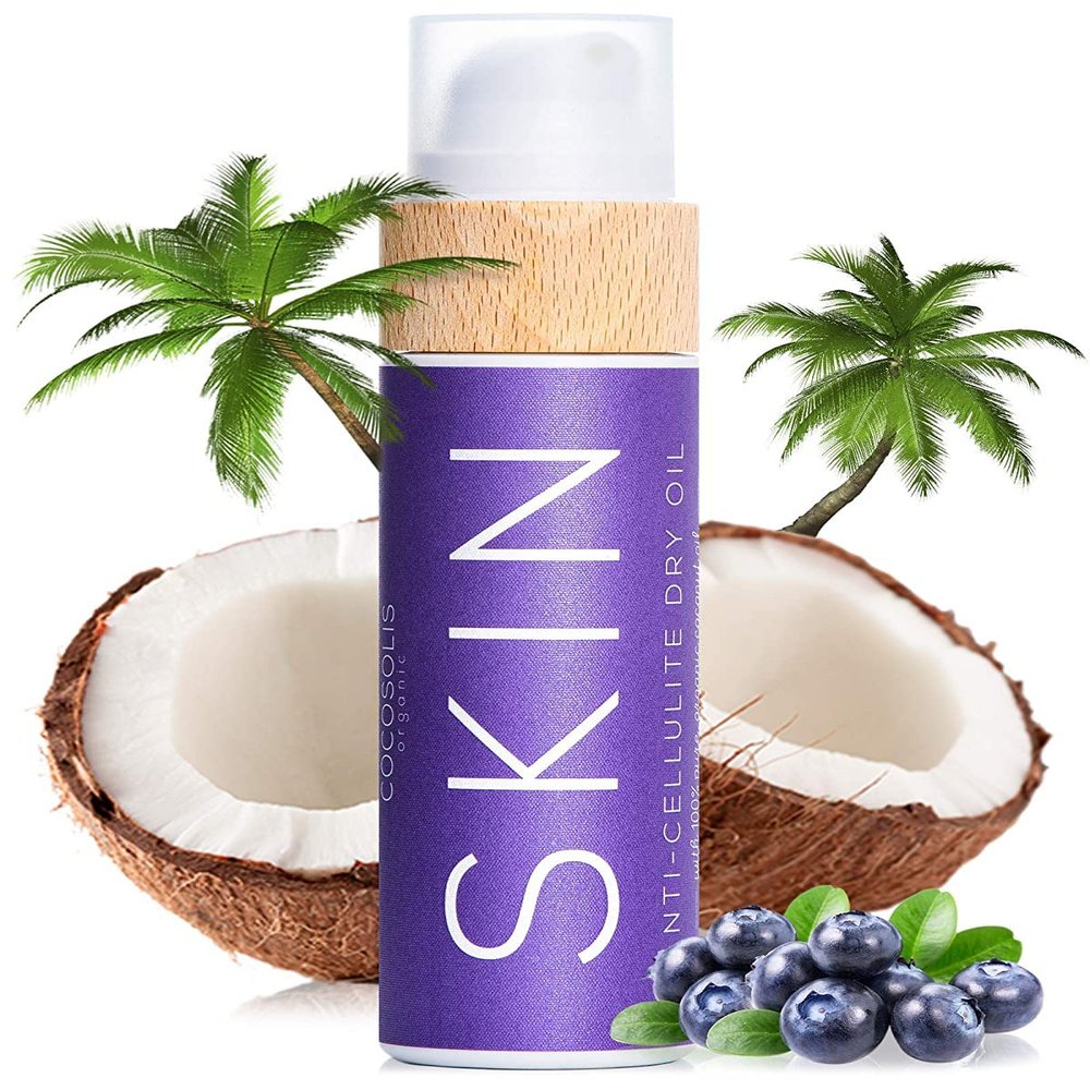 COCOSOLIS SKIN Anti-Cellulite Massage Oil XL | Organic Oil for Skin Tightening Cellulite Treatment | Corrects Orange Peel Skin | Natural Ingredients & Vitamin E
