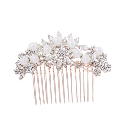Mikinona Luxury Rhinestone Hair Comb Bridal Headpiece Fashion Headwear for Special Occasions